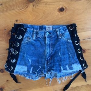 furst of a kind denim shorts